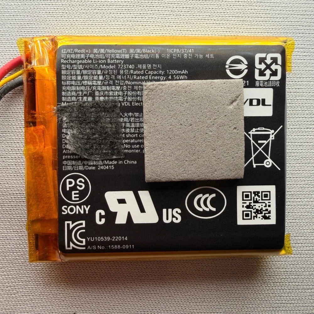 Sony WH-1000XM5 Replacement Battery 1200mAh 3.8V 723740 Li-ion Rechargeable Part